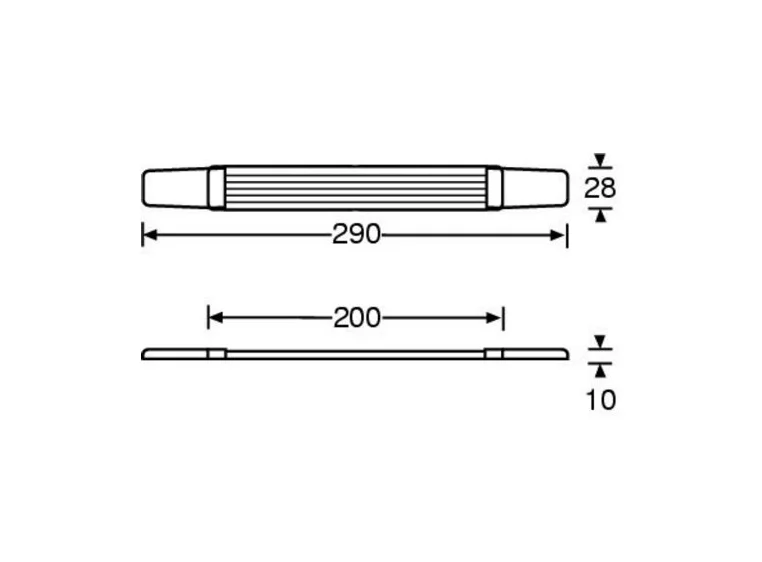 Adam Hall Hardware 3419 - Strap Handle plastic black 
